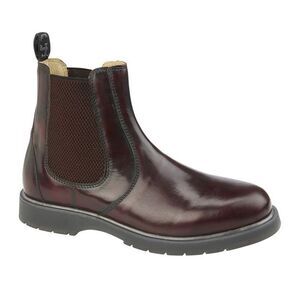 Grafters Mens Leather Chelsea Boots / Burgundy